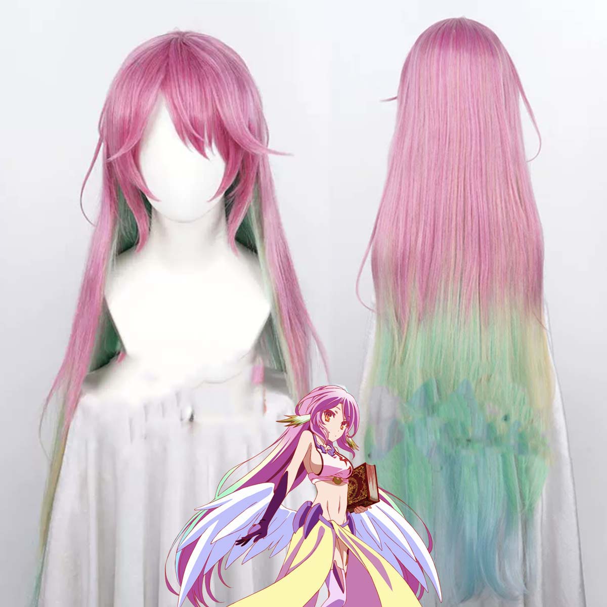Women Anime NO GAME NO LIFE Ji - Anime Cosplay Blue Hair recension och pris