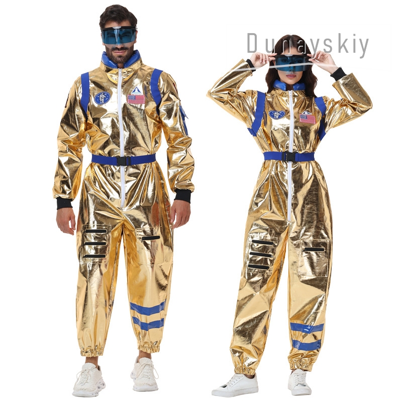 Shiny Metallic Gold Astronaut  - Anime Cosplay Couple recension och pris