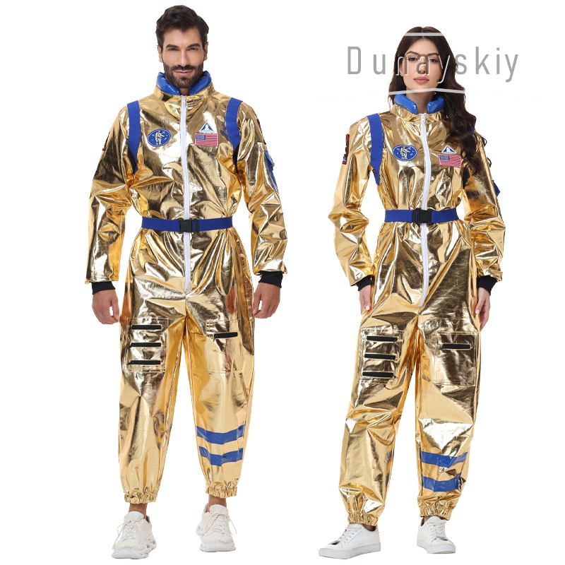 Shiny Metallic Gold Astronaut  - Anime Cosplay Couple recension och pris