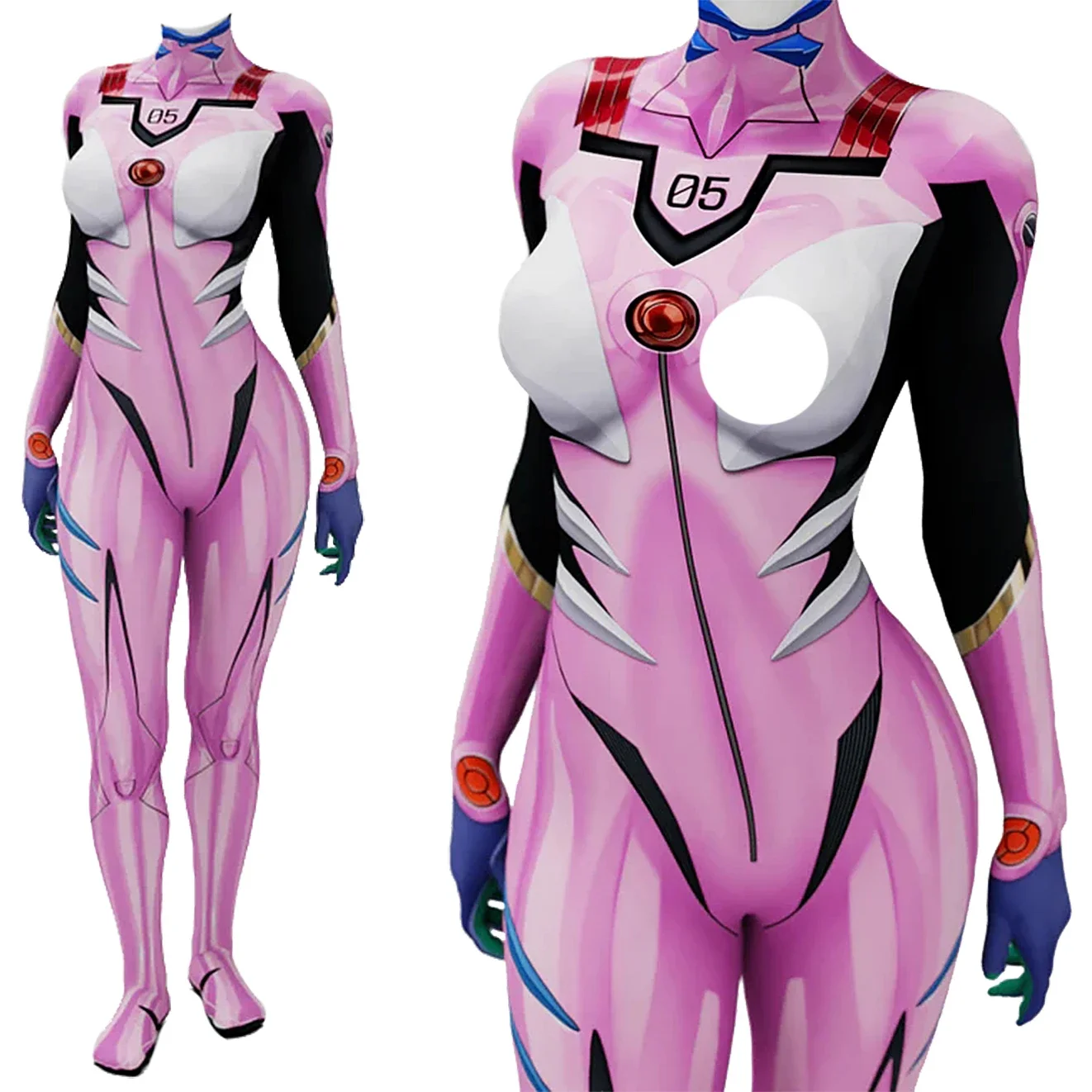 Anime EVA 05 Makinami Cosplay  - Anime Cosplay Jumpsuit recension och pris