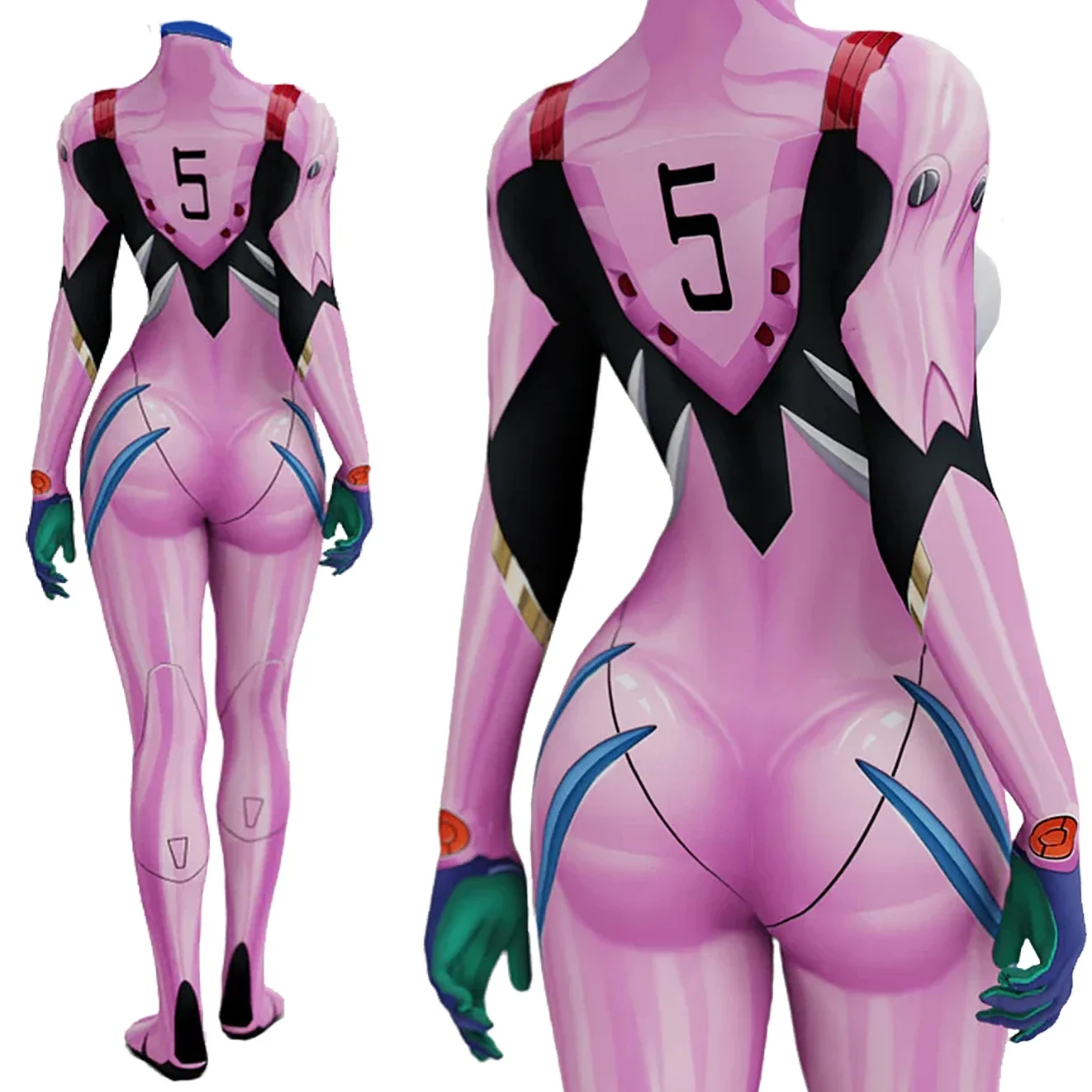 Anime EVA 05 Makinami Cosplay  - Anime Cosplay Jumpsuit recension och pris